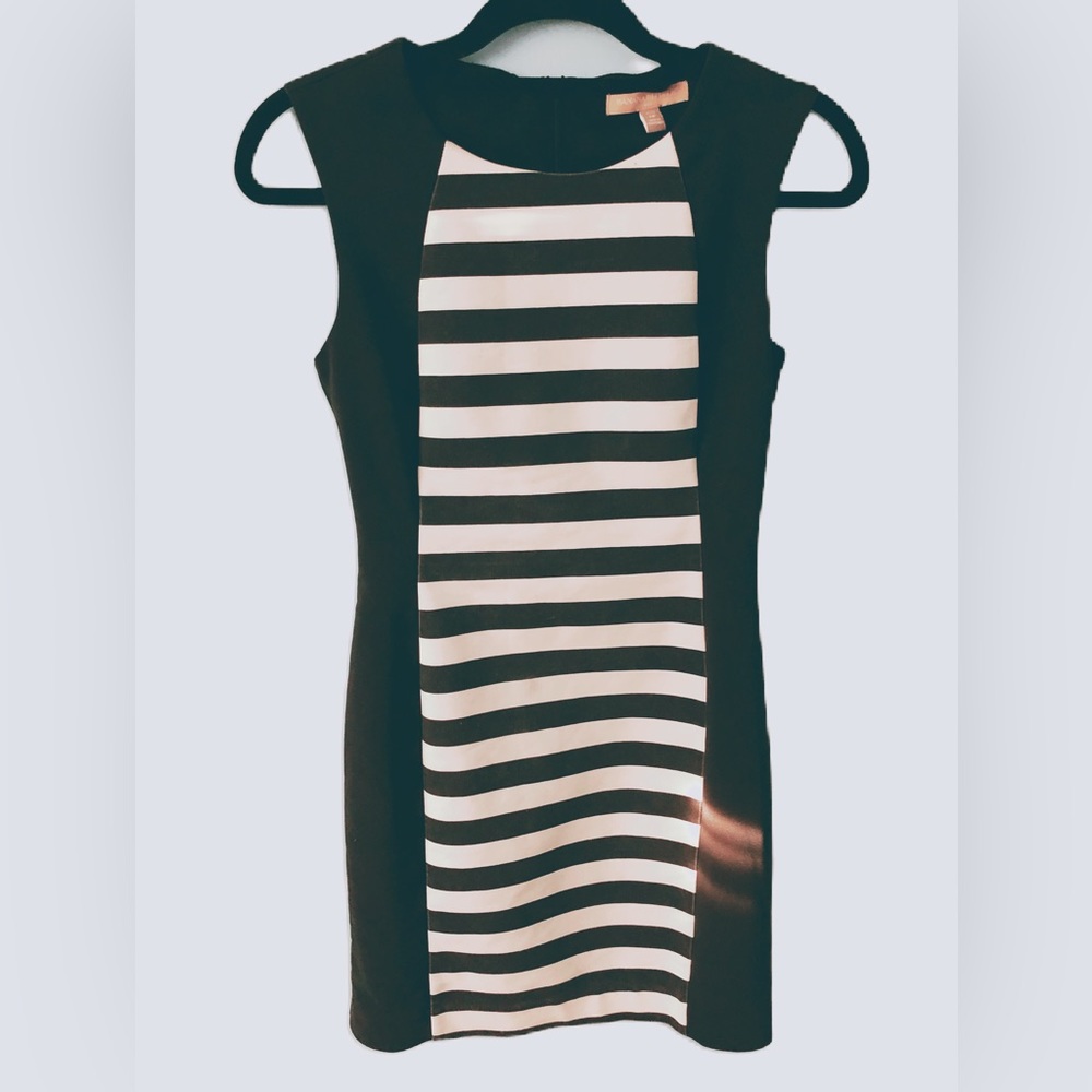 COPY - COPY - Banana Republic Petite sleeveless black and white stripe dress si…